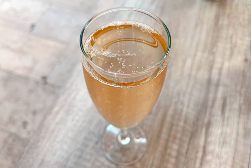 A glass of cava, the bubbly Spanish drink